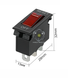 ST-001  5А, 3 pin, 220V, ON-OFF Автоматичний вимикач, червона клавіша з підсвічуванням (WH-201) 0105 фото 2