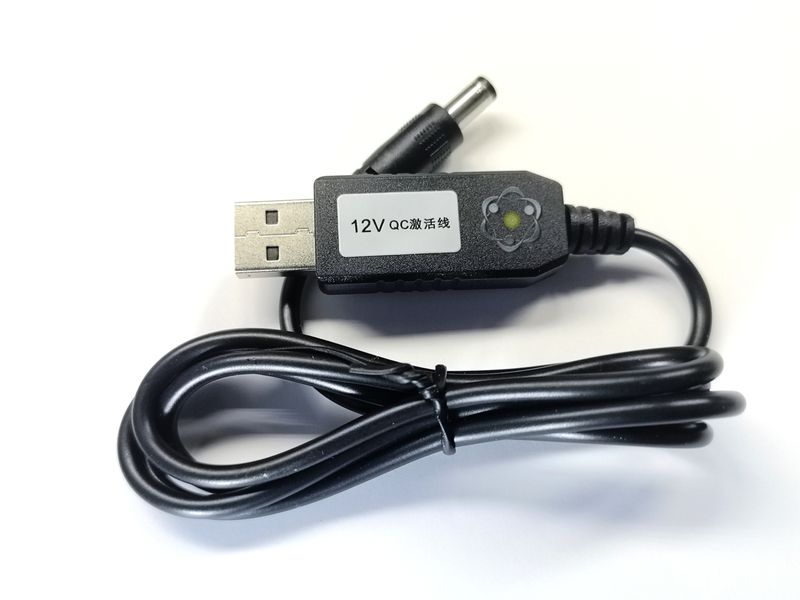 12V USB Кабель триггер QC для питания устройств от повербанка 3510 фото