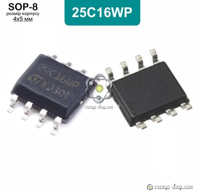 24C16WP SOP-8 мікросхема EEPROM 9119 фото