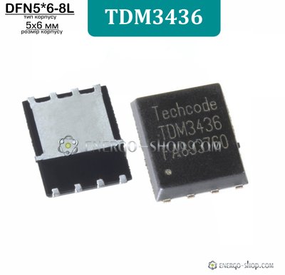 TDM3436, корпус - DFN5*6-8L, N-канальный MOSFET 40В 25А, 3436 фото