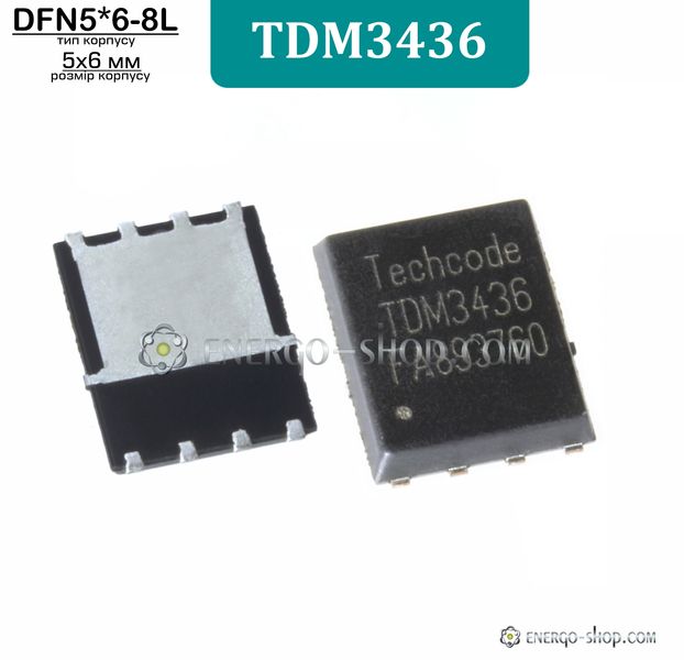 TDM3436, корпус - DFN5*6-8L, N-канальний MOSFET 40В 25А 3436 фото
