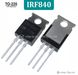 IRF840, TO-220 силовой N-канальный полевой транзистор 8.0А, 500В 4100 фото 1