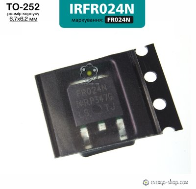 IRFR024N - TO-252 N-канальный полевой транзистор - 17A 55V, код FR024N 3396 фото