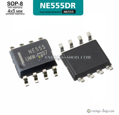 NE555, SOP-8 мікросхема NE555DR високоточний генератор сигналів та таймер 9170 фото