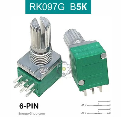 RK09G B5К потенциометр двойной (переменный резистор) 09705 фото